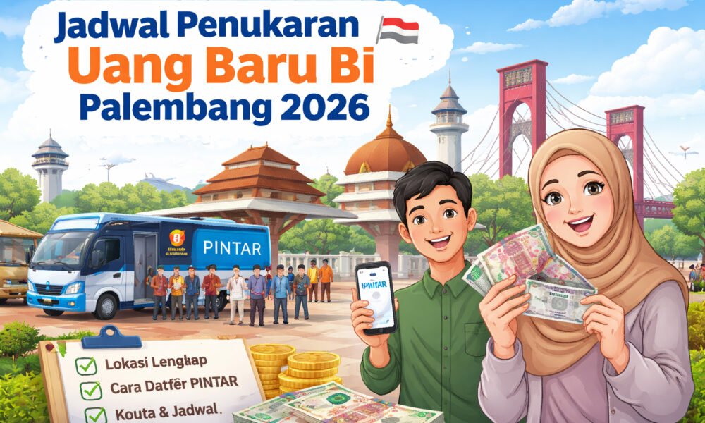 Jadwal Penukaran Uang Baru Lebaran 2026 di Palembang, Cek Lokasi dan Cara Daftar Bank Indonesia Sumsel menghadirkan layanan penukaran uang baru melalui program SERAMBI 2026 di berbagai titik Kota Palembang guna memenuhi kebutuhan masyarakat menjelang Idul Fitri.