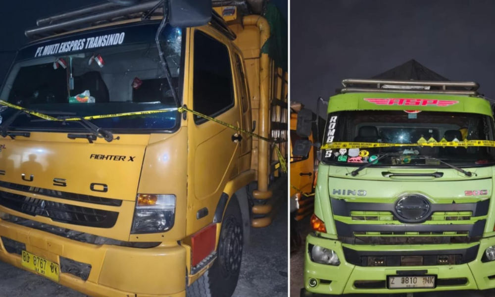 Diangkut Tronton, 80 Ton Batu Bara Ilegal Asal Muara Enim Tujuan Cilegon Disergap Polda Sumsel Diangkut Tronton, 80 Ton Batu Bara Ilegal Asal Muara Enim Tujuan Cilegon Disergap Polda Sumsel di Jalintim OKU