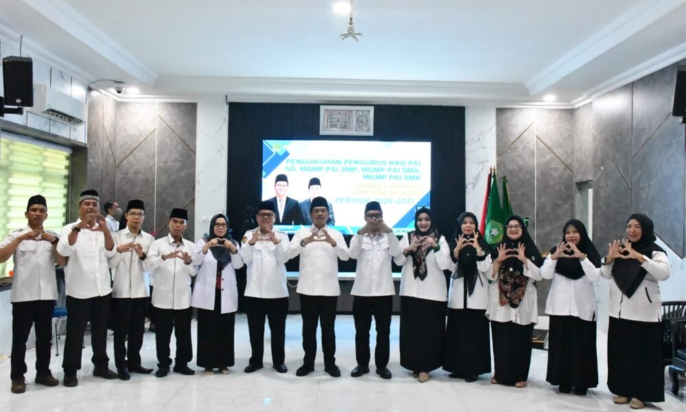 Kukuhkan Pengurus KKG dan MGMP PAI, Kemenag Sumsel Dorong Inovasi Pendidikan Islam