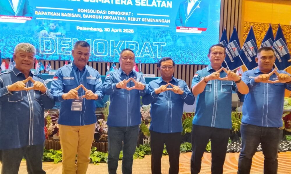 Demokrat Sumsel Solid, Cik Ujang Ditetapkan Aklamasi dan Usung Target Besar