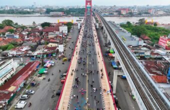 Antusias Warga Palembang Tinggi, Uji Coba Car Free Day Kedua Sukses