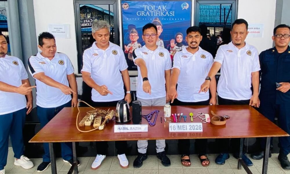 Rutan Palembang Razia Rutin Blok Hunian Warga Binaan untuk Ciptakan Lingkungan yang Aman dan Tertib