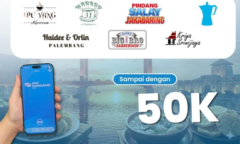 Sambut HUT Sumsel ke-80, Bank Sumsel Babel Hadirkan Promo QRIS di Merchant Favorit Palembang Sambut HUT Sumsel ke-80, Bank Sumsel Babel Hadirkan Promo QRIS di Merchant Favorit Palembang