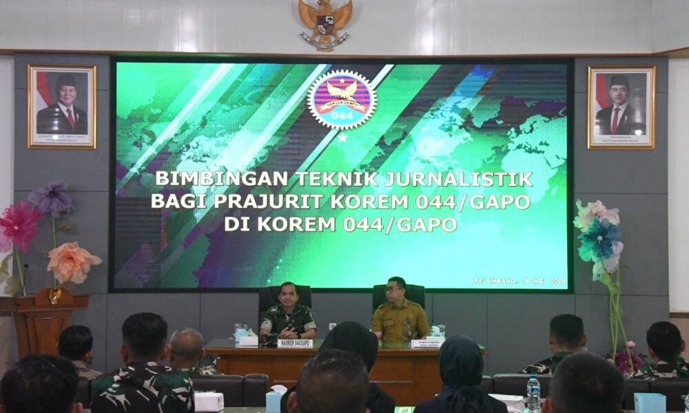 Korem 044/Gapo Cetak Prajurit Informatif dan Kreatif Lewat Bimtek Jurnalistik Korem 044/Gapo Cetak Prajurit Informatif dan Kreatif Lewat Bimtek Jurnalistik