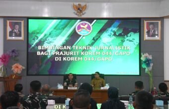 Korem 044/Gapo Cetak Prajurit Informatif dan Kreatif Lewat Bimtek Jurnalistik
