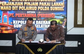Kapolda Sumsel Teken Perjanjian Pinjam Pakai Lahan PT Pertamina (Persero) untuk Ditpolairud