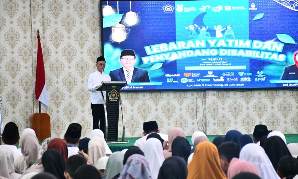 Sentuh Belasan Ribu Penerima, Kemenag Sumsel Salurkan Santunan Lebaran Yatim ke 11.339 Anak dan Disabilitas