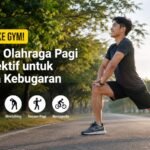 Jangan Sepelekan! Kebiasaan Sarapan Pagi Ternyata Bisa Menentukan Kesehatan dan Produktivitas Seharian Seorang pria melakukan gerakan peregangan (stretching) di jalan taman saat pagi hari dengan latar pepohonan hijau dan sinar matahari yang hangat. (Foto: Ilustrasi/AI)