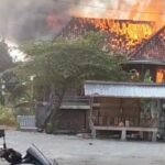 Rumah Panggung di Sungai Pinang Ogan Ilir Ludes Terbakar