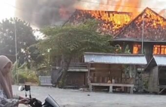 Rumah Panggung di Sungai Pinang Ogan Ilir Ludes Terbakar