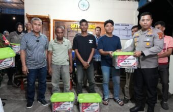Kawal Program Kesejahteraan Nasional, Polda Sumsel Salurkan Bantuan Sosial Melalui Satkamling di Gandus