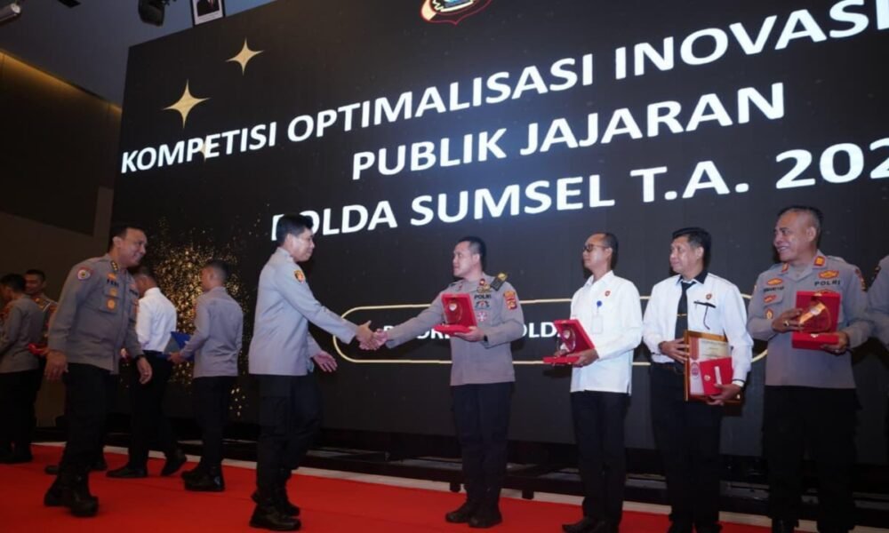 Polda Sumsel Beri Penghargaan Inovasi Pelayanan Publik 2026, Polres OKU Selatan Raih Juara Umum