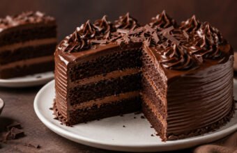 Chocolate Layer Cake super lembut dan lumer, dessert premium yang bikin pecinta cokelat ketagihan. (Foto: istimewa)