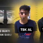Aksi nekat dua pria berinisial M.P (23) dan AL (33) berakhir di tangan aparat kepolisian. (Foto: istimewa)