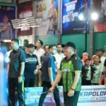 Gubernur Sumatera Selatan Herman Deru menghadiri pembukaan Kejuaraan Kapolda Sumsel Cup VI 2026 di GOR Badminton Drs. Warsito, Palembang, sebagai ajang pencarian bibit atlet bulutangkis berbakat dalam rangka Hari Bhayangkara ke-80. (Foto: istimewa)