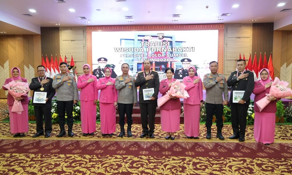 Wisuda Purnabakti Polda Sumsel 2026, Kapolda: Pensiun dari Dinas, Bukan Berhenti Mengabdi