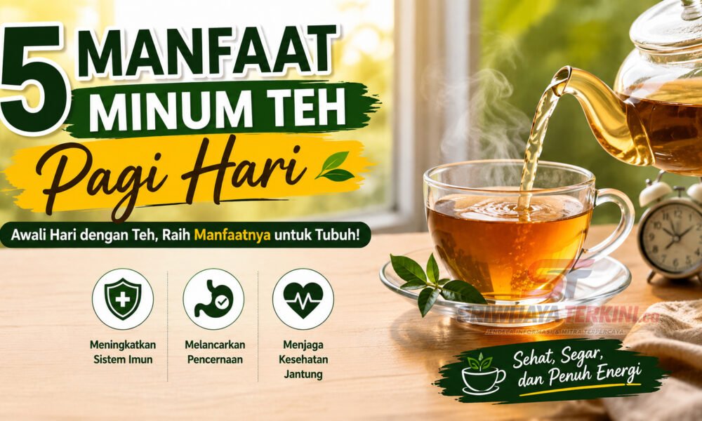 Ilustrasi gambar secangkir teh di pagi hari. (Foto: Dok nara.sriwijayaterkini.id)