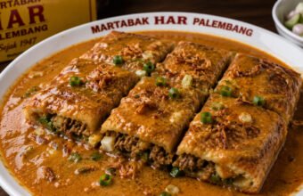 Martabak HAR Palembang, dengan siraman kuah kari khas yang kaya rempah. (Foto: istimewa)