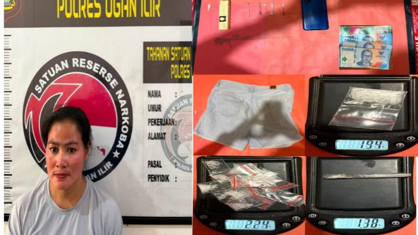 Polres Ogan Ilir Gagalkan Peredaran Sabu, Seorang Perempuan Diamankan Bersama Puluhan Paket Narkotika
