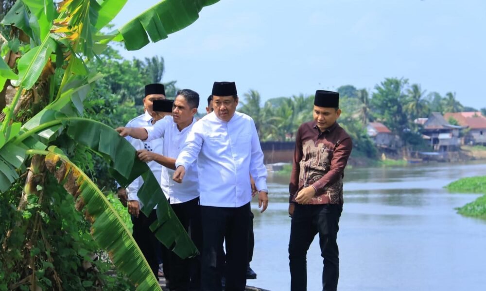 Wagub Sumsel Cik Ujang Tinjau Jalan Longsor Akibat Abrasi di Ogan Ilir, Minta Perbaikan Segera Dilakukan