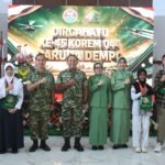 Pangdam II/Swj Ajak Pejabat Kodam Olahraga Bersama dan Nobar Piala Dunia 2026 di Makomlekdam II/Swj Korem 044/Garuda Dempo memperingati Hari Ulang Tahun ke-45, kegiatan yang digelar di Balai Prajurit Korem 044/Gapo tersebut berlangsung dengan penuh khidmat dan semangat kebersamaan, Jumat (3/7/2026). (Foto: Yulie)