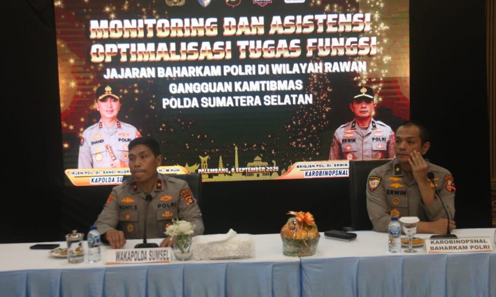 Baharkam Polri Turun Langsung ke Sumsel, Wilayah Rawan Kamtibmas Jadi Sorotan
