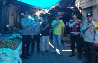 Kapolsek Pagar Alam Utara Sambangi Warga Sukorejo, Himbau Jaga Kondusivitas di Pasar Tumpah Sukamakmur