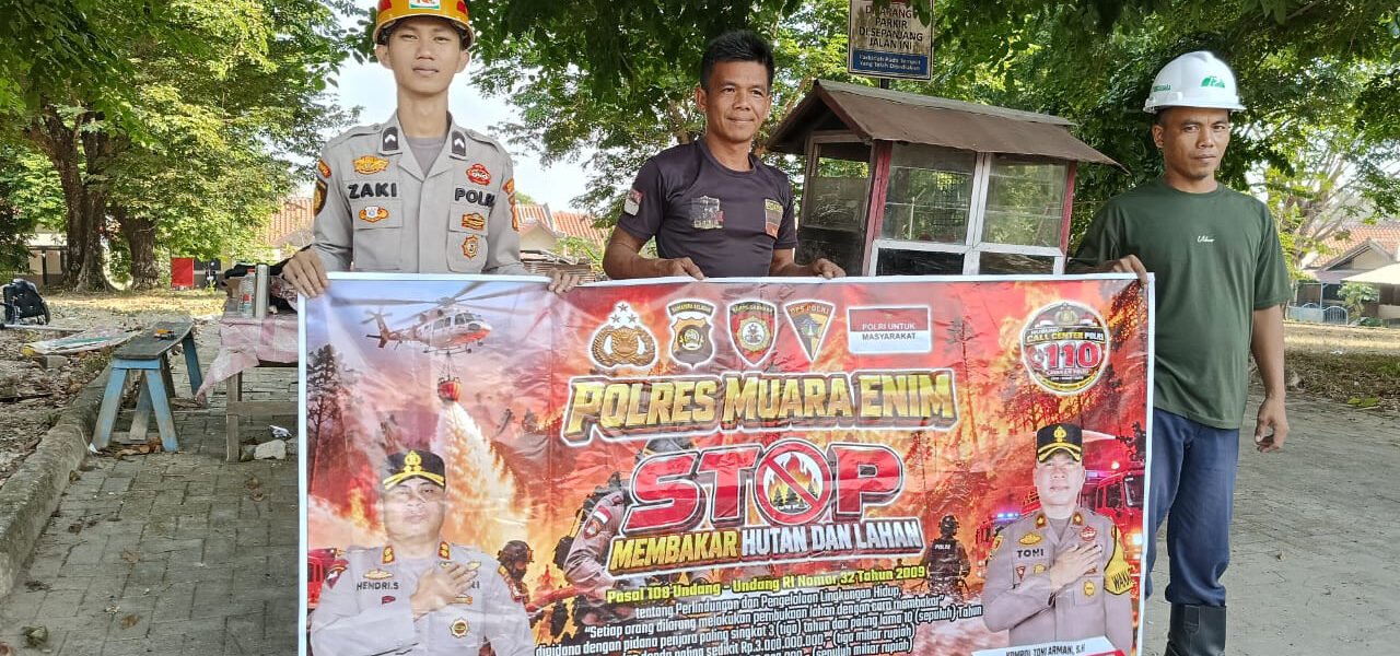 Cegah Karhutla, Sat Samapta Polres Muara Enim Gencar Sosialisasi di PT RMKO Gunung Megang